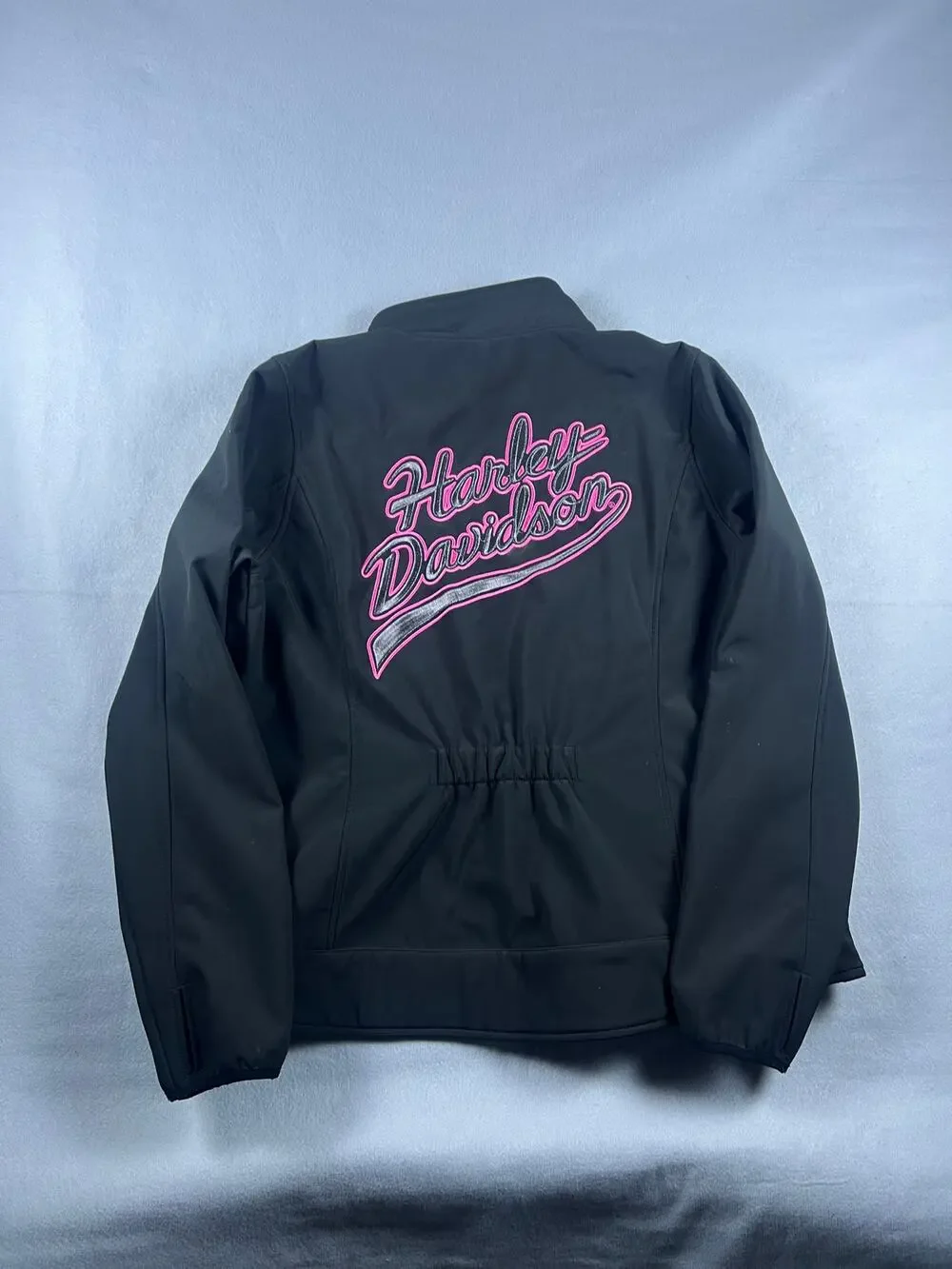 Harley Davidson Woman’s Pink Label Fleece Jacket Black/Pink 98561-15VW Size 1W